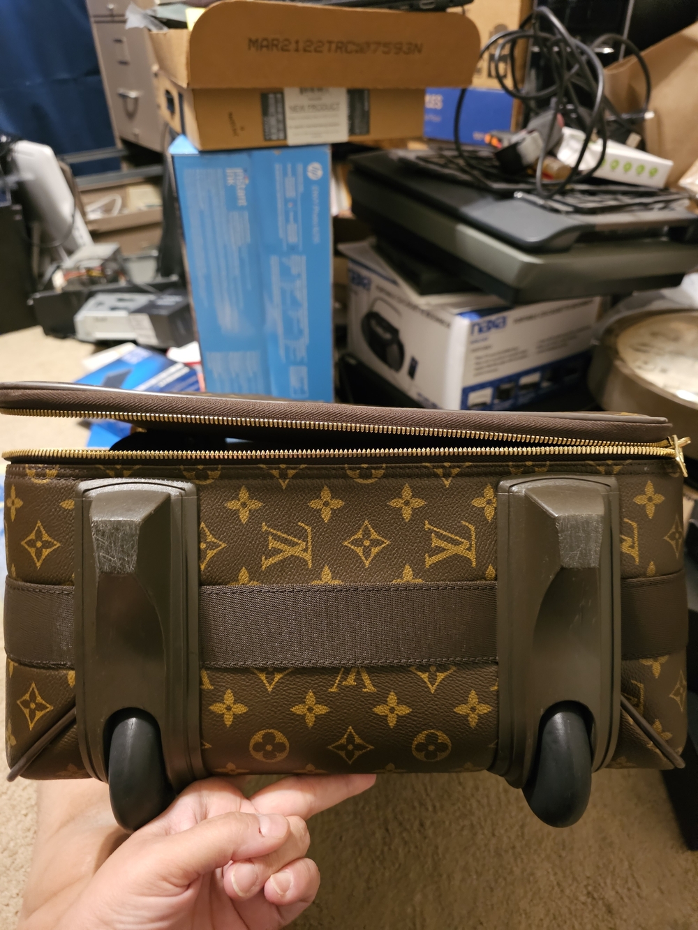 Auth Louis Vuitton pegase 60 suitcase carry on bag - Picture 7 of 16